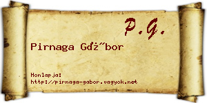 Pirnaga Gábor névjegykártya